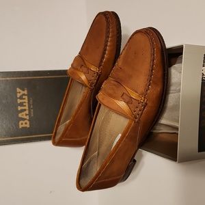Men's bally shoes. Size 11D.. Rust colored loafer..